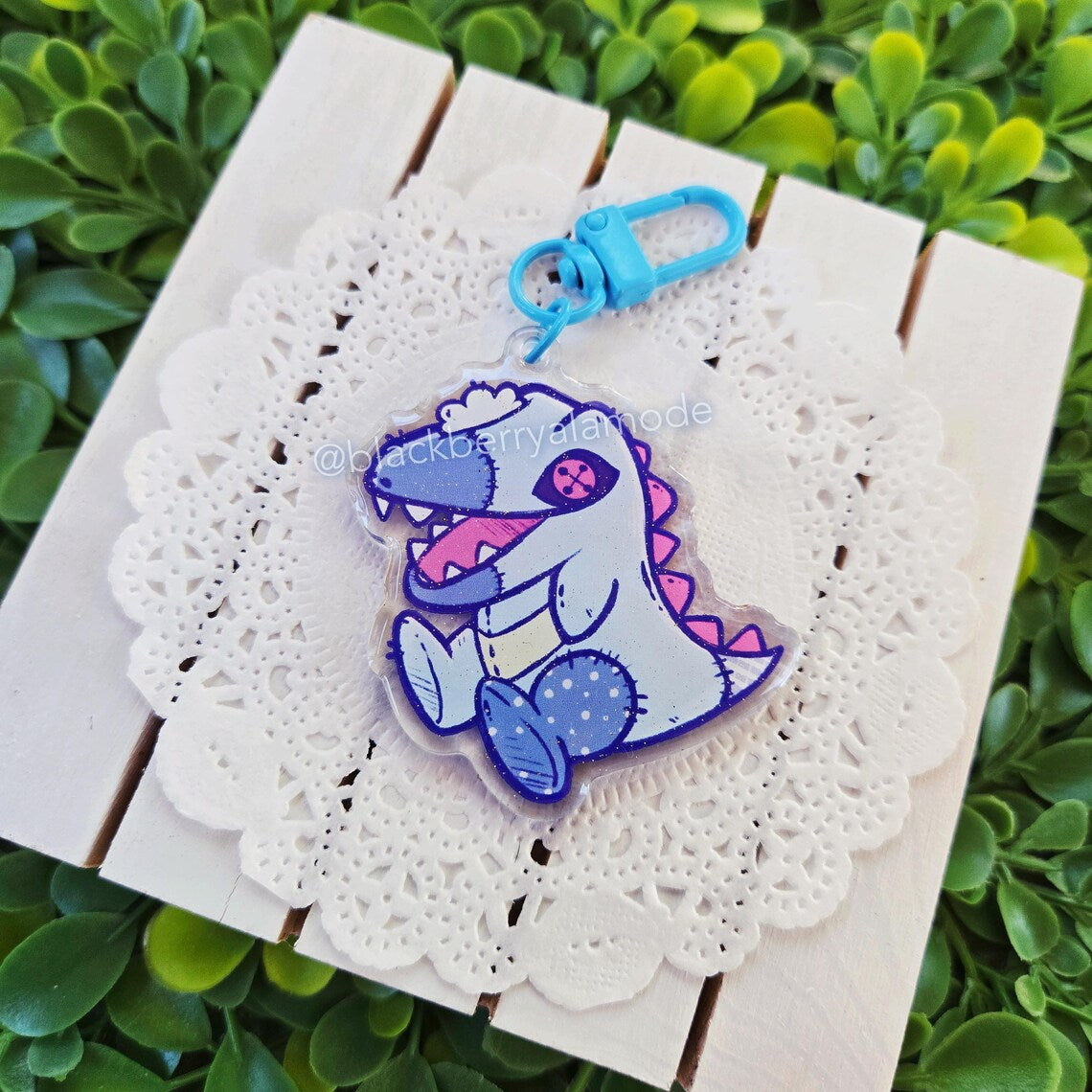 Johto Starter Glitter Keychains