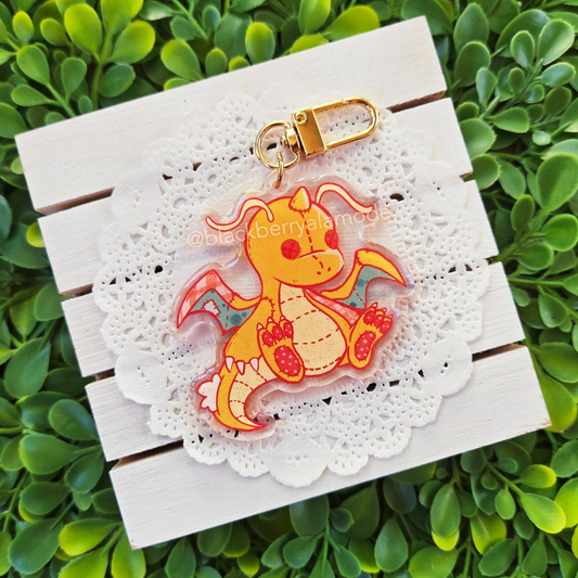 Dragonite Plush 2.5" Glitter Charm