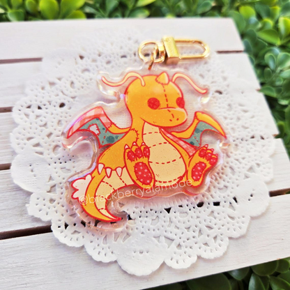 Dragonite Plush 2.5" Glitter Charm