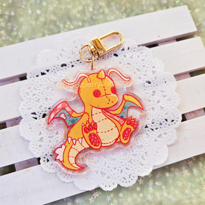 Dragonite Plush 2.5" Glitter Charm