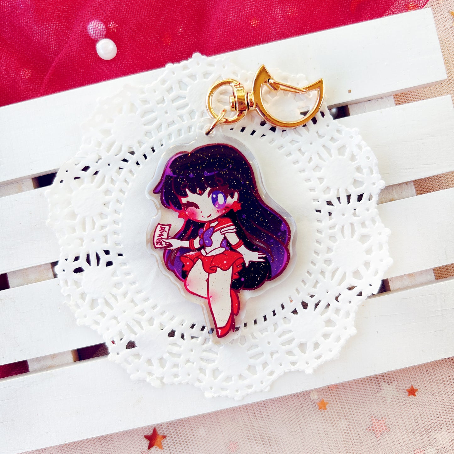 Sailor Moon 2.5" Glitter Charms: Inner Scouts