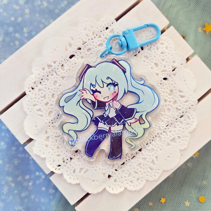 2.5" Miku Glitter Charms