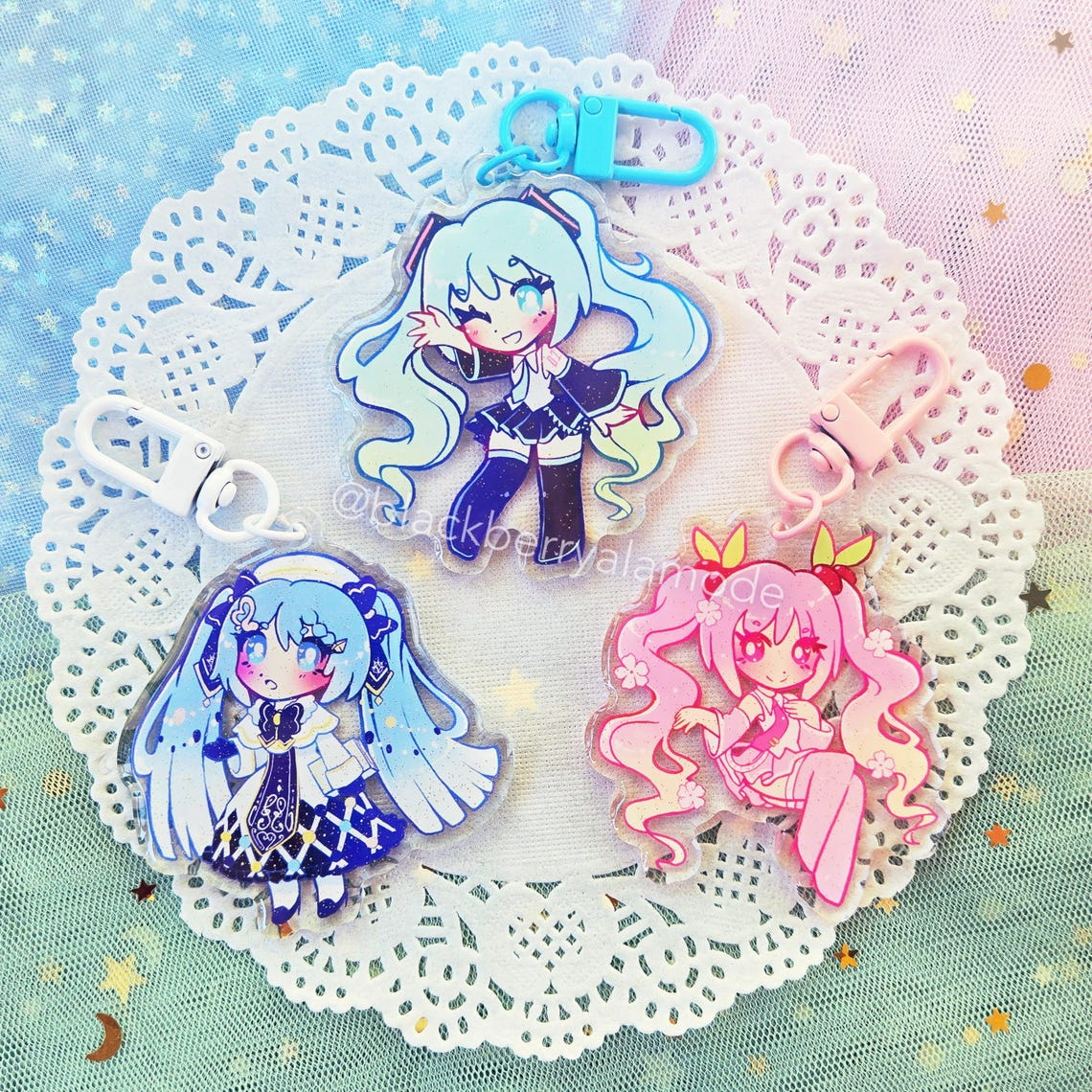 2.5" Miku Glitter Charms