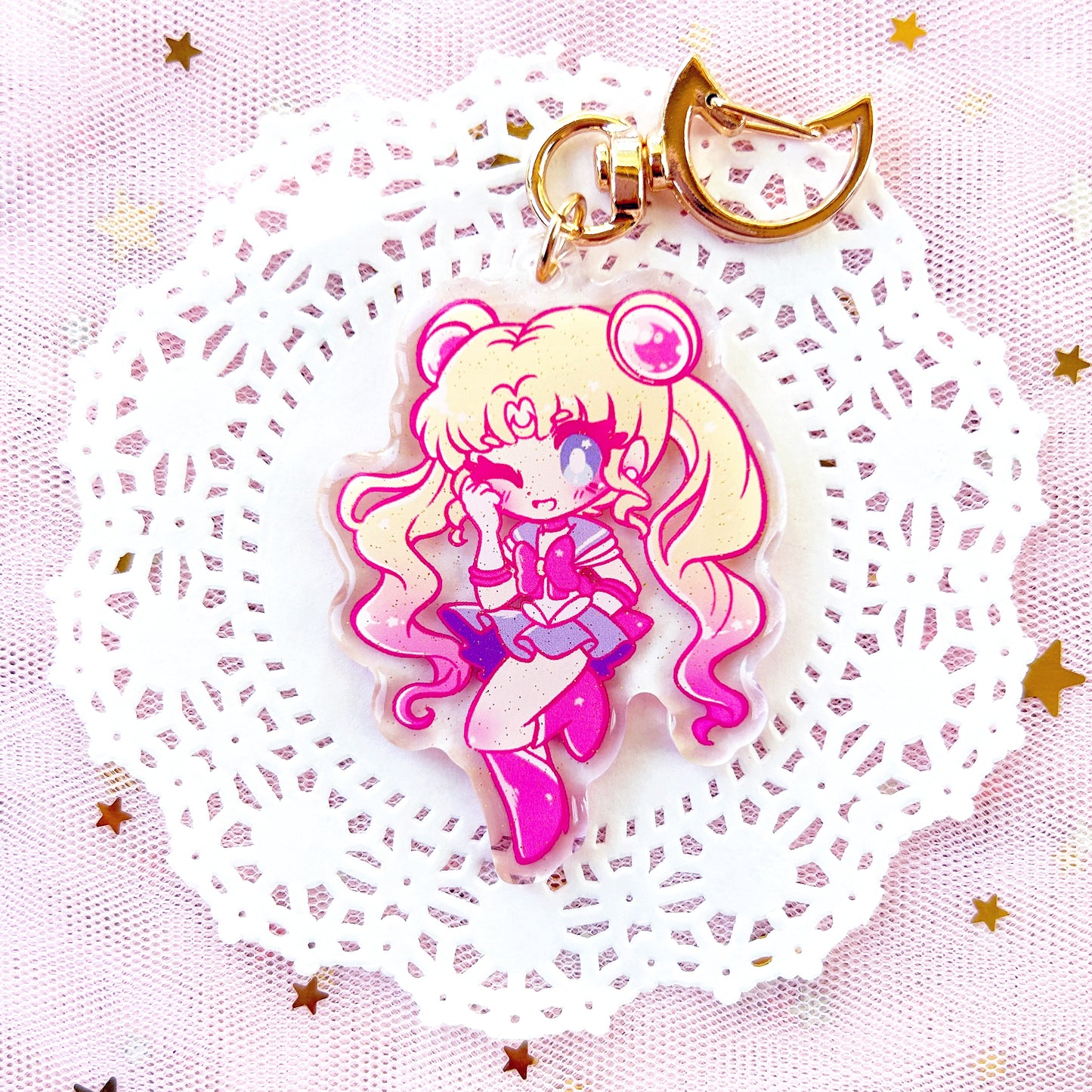 Sailor Moon 2.5" Glitter Charms: Inner Scouts