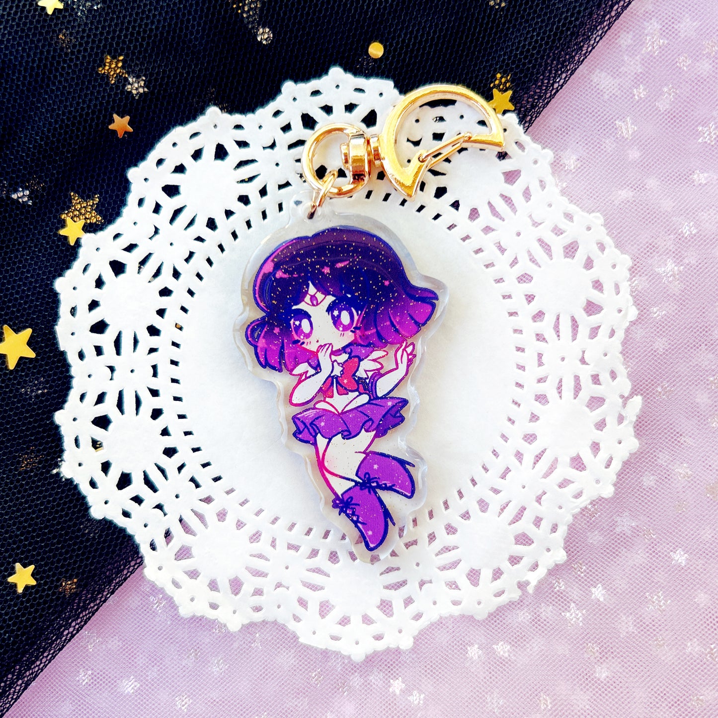 2.5" Sailor Moon: Outer Scouts Glitter Charms