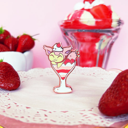 Skitty Strawberry Parfait Enamel Pin