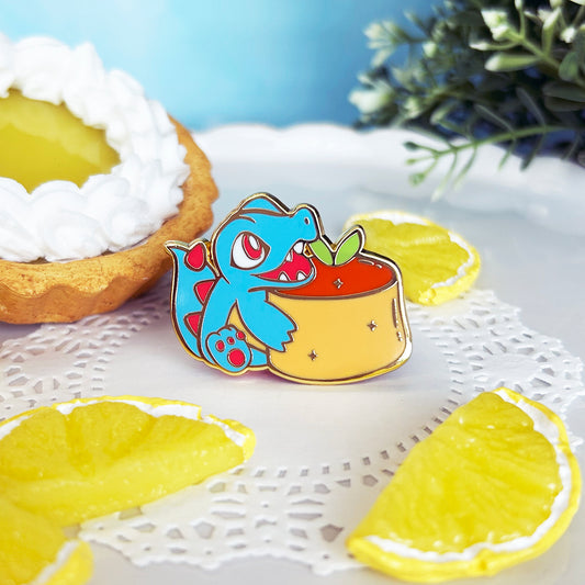 Totodile Flan Enamel Pin