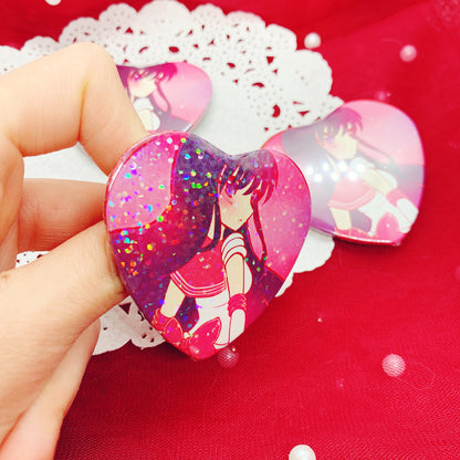 Sailor Mars Heart Button