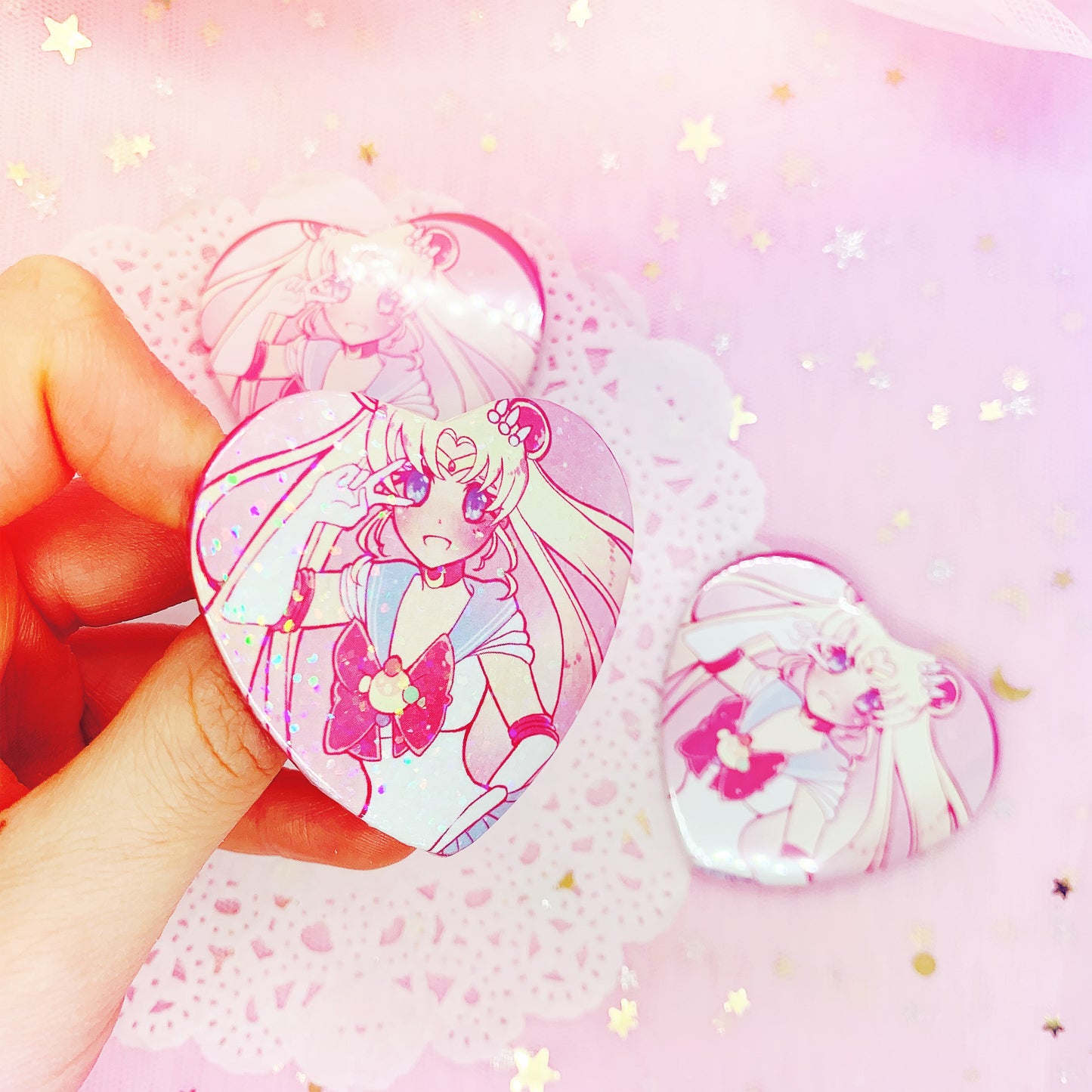 Sailor Moon Heart Button