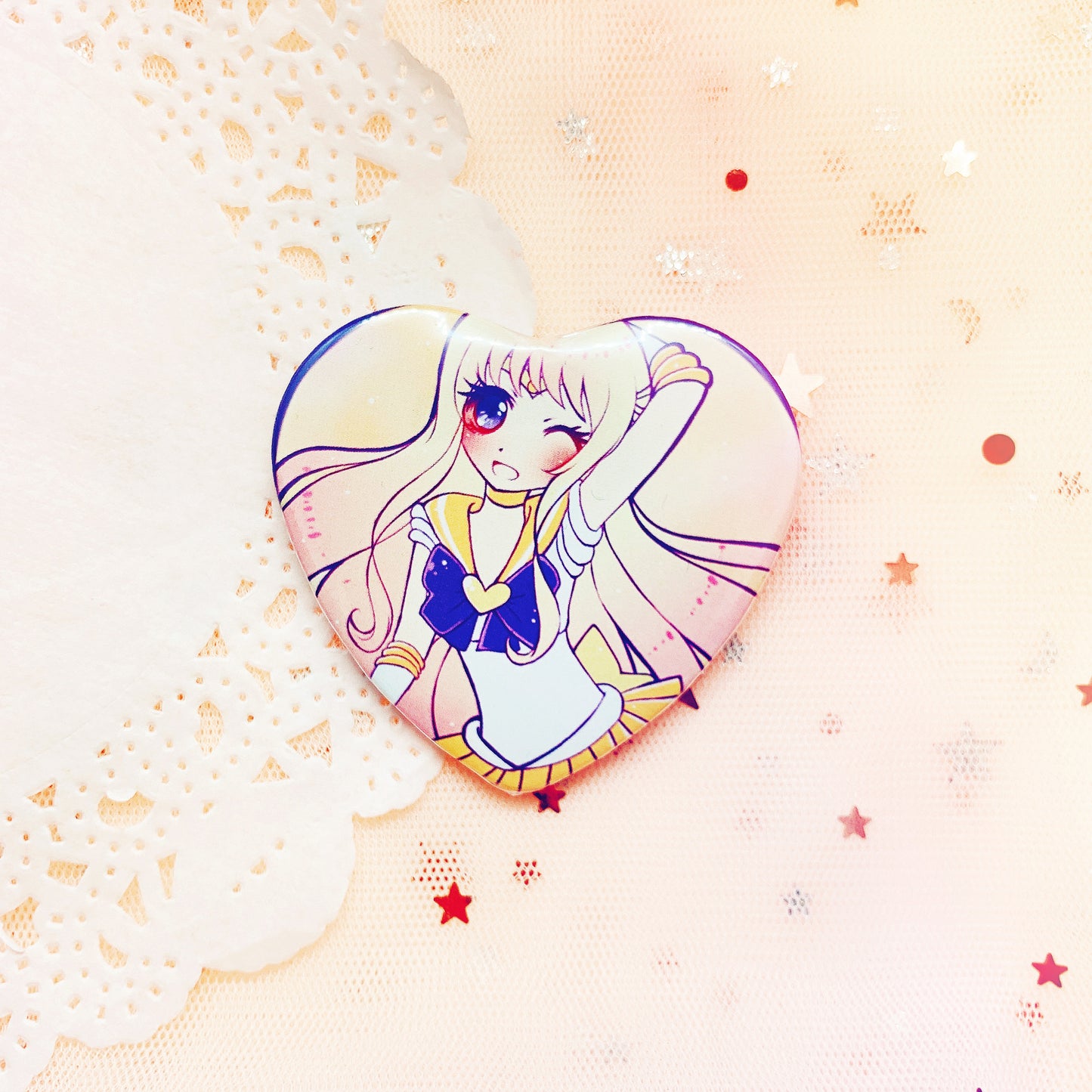 Sailor Venus Heart Button