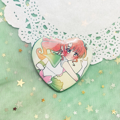 Sailor Jupiter Heart Button