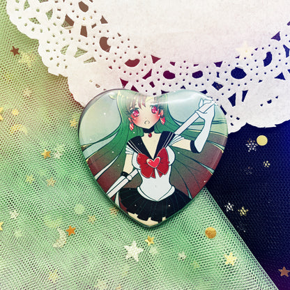 Sailor Pluto Heart Button