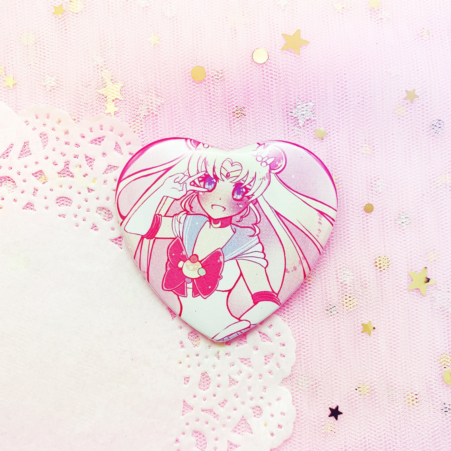 Sailor Moon Heart Button