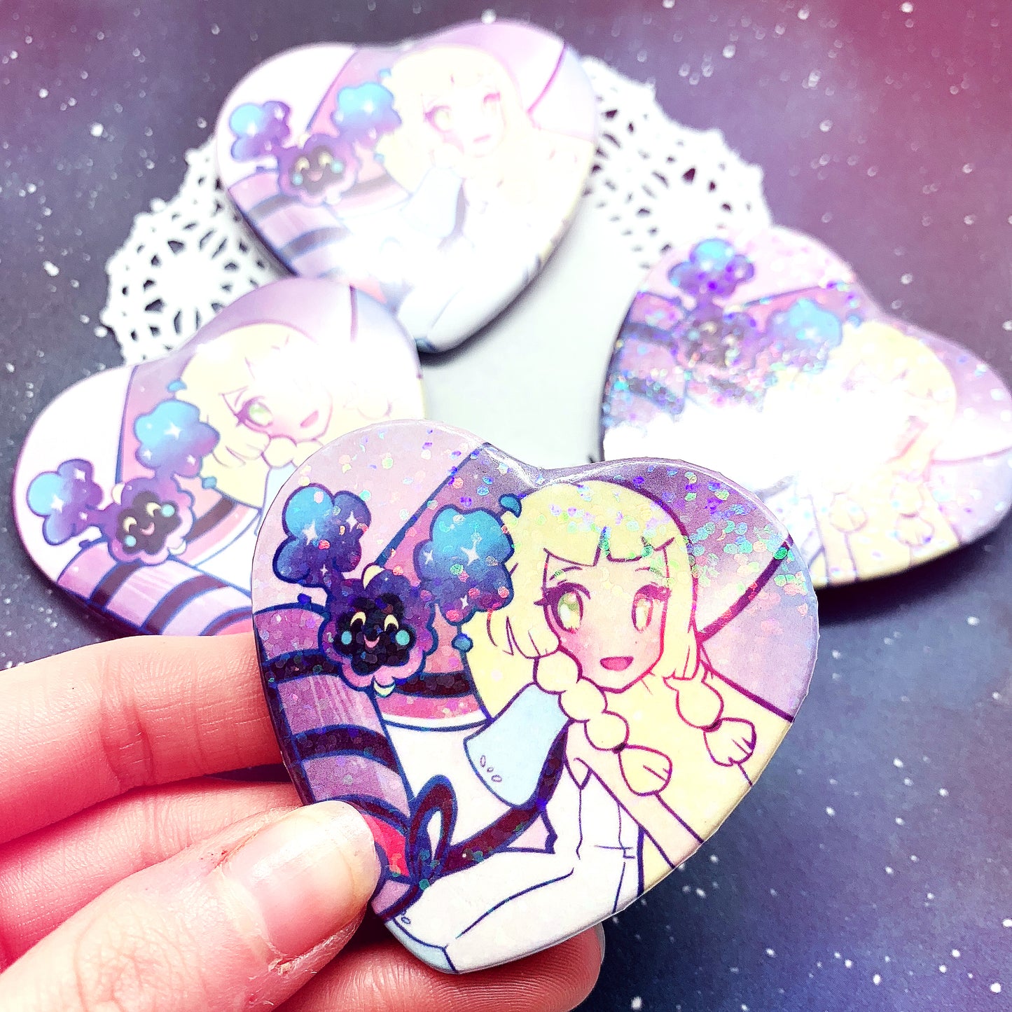 Lillie Heart Button